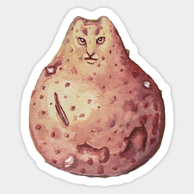 Potato Cat Sticker by RaLiz